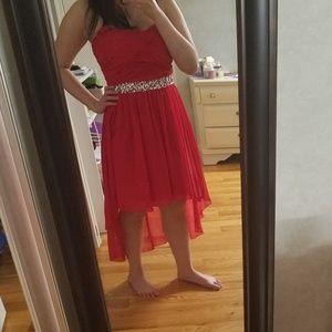 Red formal dress